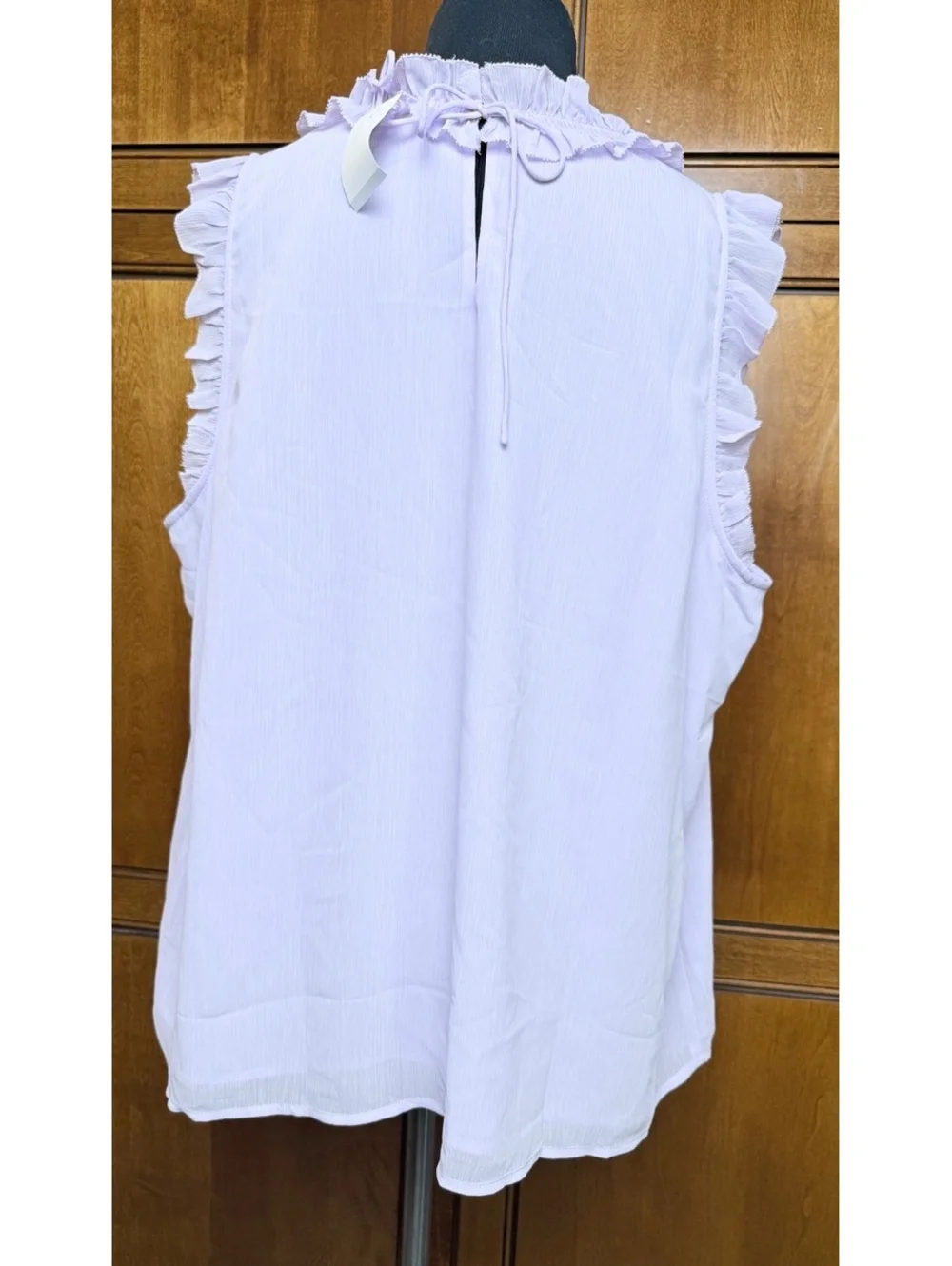 J.Crew Ruffle Trim Sleeveless Blouse XXL Lavender Purple NWT